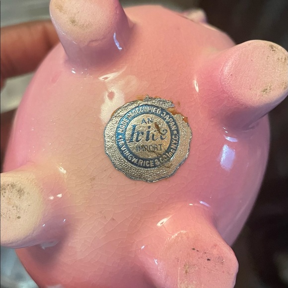 Vintage Irving W. Rice IRICE Porcelain Pink Pig Figurine - Picture 8 of 12